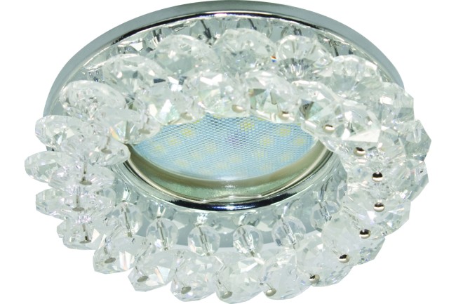 Точечный светильник CD4141 MR16 GU5.3 с хрусталиками прозрачный/хром FW1618EFY