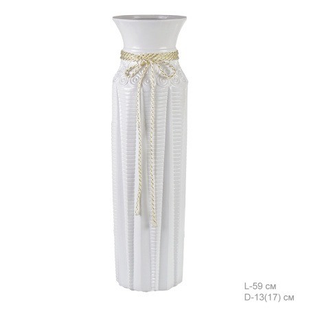 Ваза 60 см белая веревка / FLW-89 /  white 702292