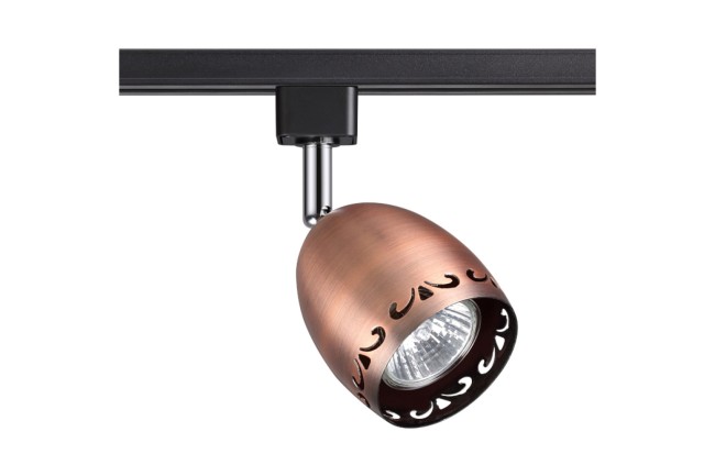 Трековый светильник 370558 NT19 208 медь IP20 GU10 50W 230V VETERUM