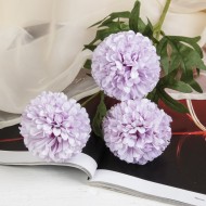 Цветы искусственные "Георгин шаровидный" 7х60см, сиреневый 4450075