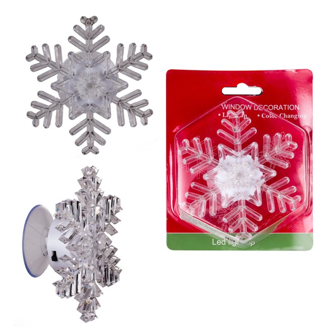 Украш эл Снежинка 9 см (4 вид. в асс.)  YJ-7216 67752