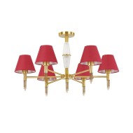Люстра VANESSA 4514/6C NEOCLASSI LN20 античная латунь, красный