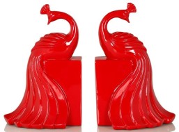 Держатели для книг Priscilla 244033* набор из 2-х шт., красный, полирезин, 12х9х18 см