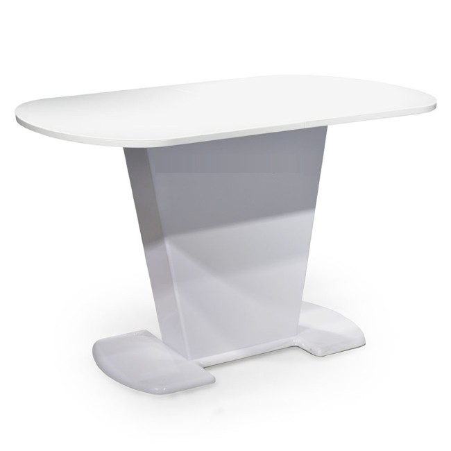 Стол МК Леоне пластик белый гранит, колонна №18 белая