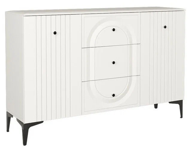 Комод Валенсия 13.309 (Белый РЕ шагрень, белая шагрень ПВХ) ЦБ-00011020 Комод Валенсия 13.309 (Белый РЕ шагрень, белая шагрень ПВХ) ЦБ-00011020