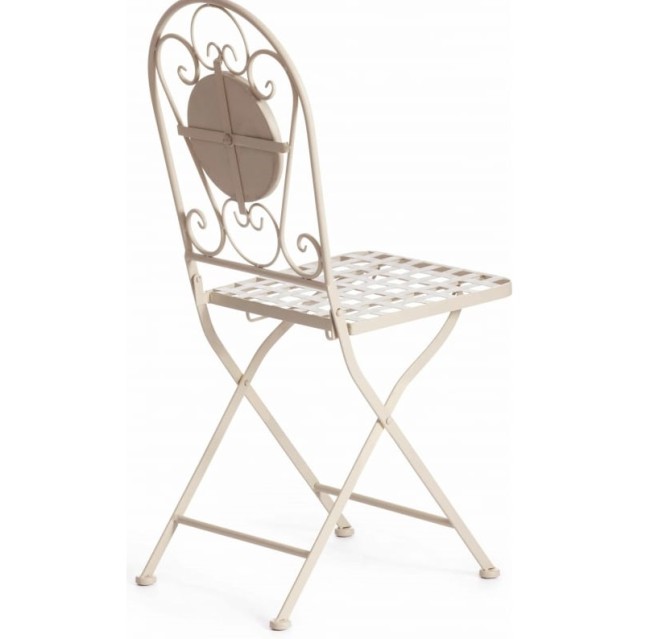 Стул  Secret De Maison VICENZA mod. PL08-7451RV металл, 36*35*91 см,белый/плитка "калейдоскоп
