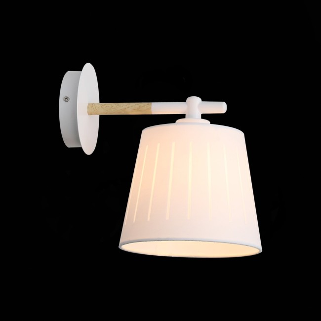 Светильник настенный SL375.501.01 Белый, Светлое дерево/Белый