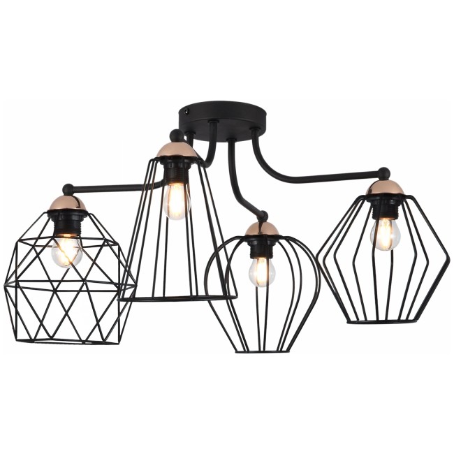 Светильник потолочный IL2001-4C-05 BK ROSE GD