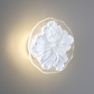 Настенный светильник 6614/8WL HIGHTECH ODL24 белый/гипс/акрил/прозр. стекл IP20 8W 3K FIORE