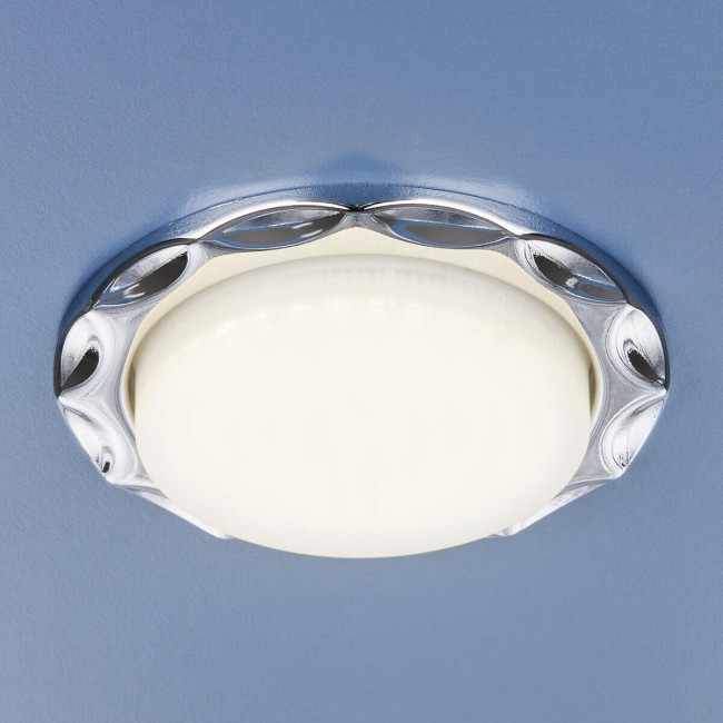 Точечный светильник ЭС 1064, GX53. серебро