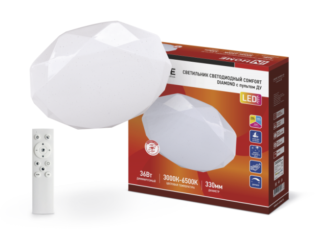 Светодиодный светильник ДАЙМОНД 36W 6500K