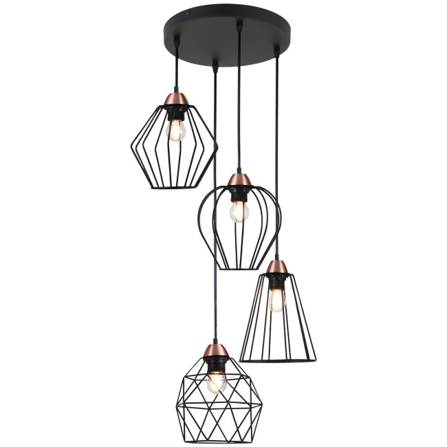 Светильник потолочный IL2001-4P-05 BK ROSE GD