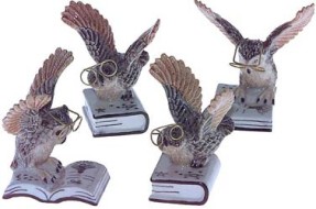 Сова в очках и с книгой 5 см K189
