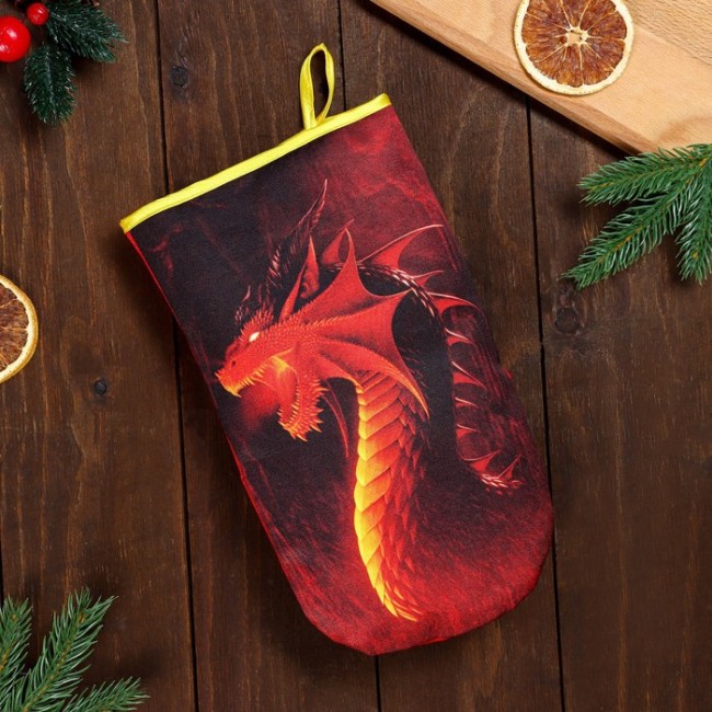 Прихватка - рукавица «Символ года 2024» 27  х 16,5 см, рис. 6 9922575