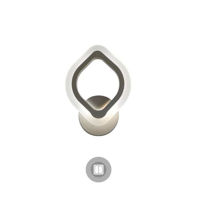 Светильник светодиодный AZALIA 12W R-ON/OFF-170x230x45-WHITE/WHITE-220-IP20