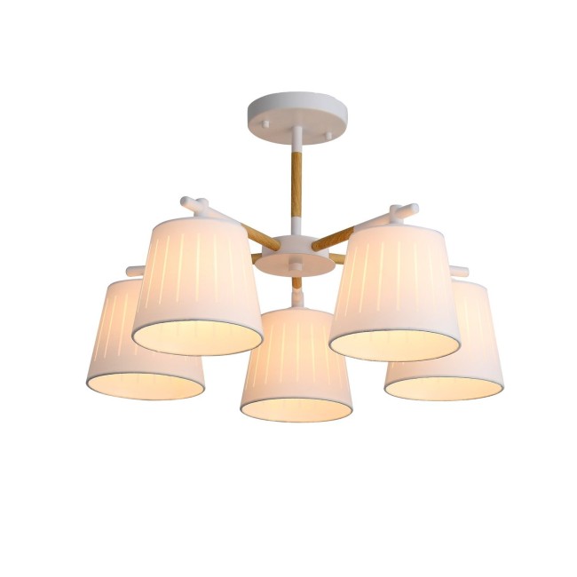 Светильник потолочный SL375.502.05 Белый, Светлое дерево/Белый