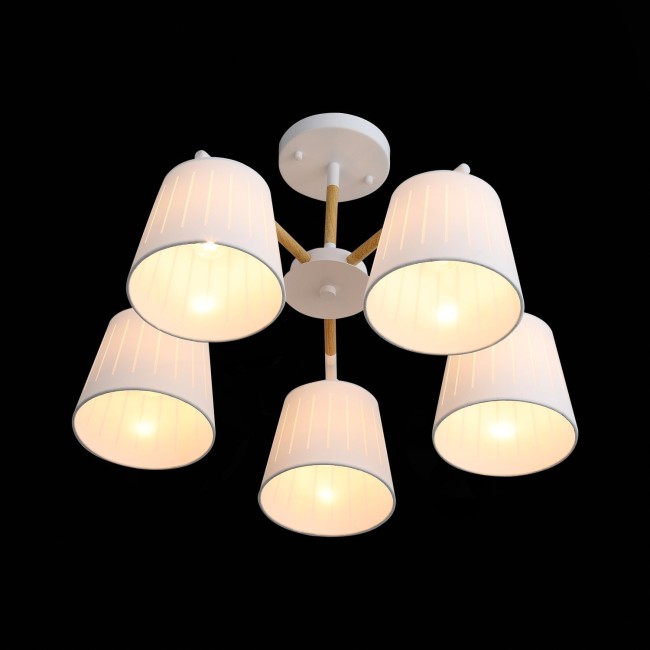 Светильник потолочный SL375.502.05 Белый, Светлое дерево/Белый