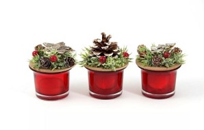 Подсвечник со свечой, 10см 91307