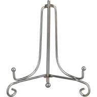 ПОДСТАВКА ДЛЯ ТАРЕЛКИ 10*6*9 СМ. МЕТАЛЛИЧЕСКАЯ ЦВЕТ - СЕРЕБРО 244-100