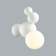 Бра 6565/1W MODERNI LN24 белый/белый матовый/металл/стекло E27 1*40W 220V BLASEN