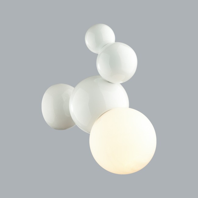 Бра 6565/1W MODERNI LN24 белый/белый матовый/металл/стекло E27 1*40W 220V BLASEN