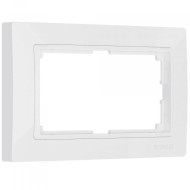 Рамка из пластика для двойной розетки Snabb Basic белый W0082001