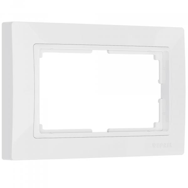 Рамка из пластика для двойной розетки Snabb Basic белый W0082001