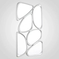 Настенное интерьерное зеркало АВАНГАРД овалы серебряного цвета 00656