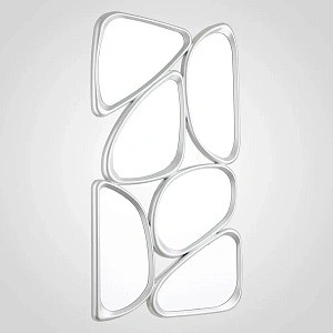 Настенное интерьерное зеркало АВАНГАРД овалы серебряного цвета 00656