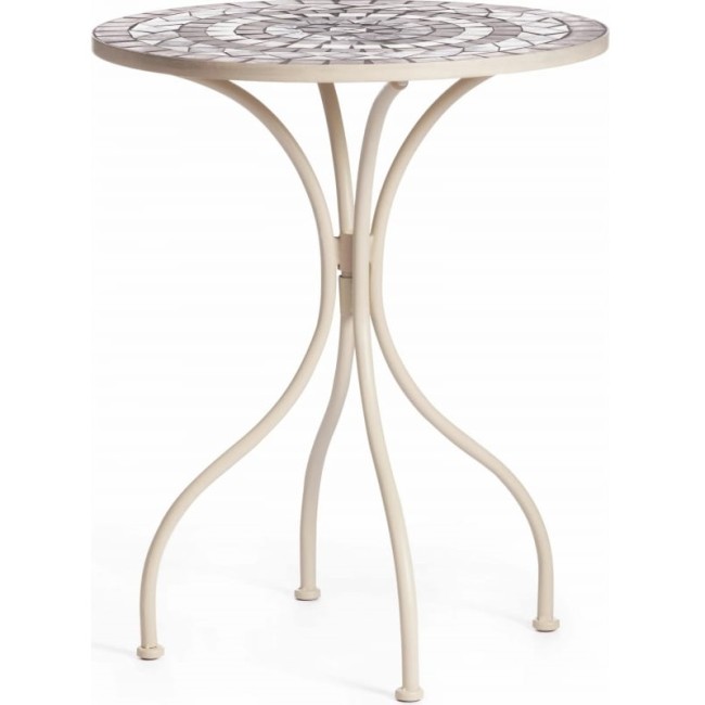 Стол  Secret De Maison ROMEO (mod. PL08-7451RV) [металл, 60*72см, белый/плитка "калейдоскоп"