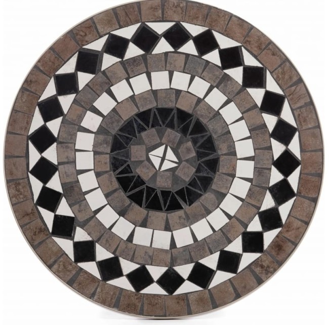 Стол  Secret De Maison ROMEO (mod. PL08-7451RV) [металл, 60*72см, белый/плитка "калейдоскоп"