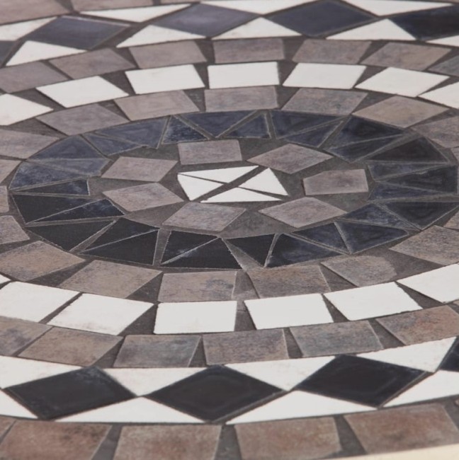 Стол  Secret De Maison ROMEO (mod. PL08-7451RV) [металл, 60*72см, белый/плитка "калейдоскоп"