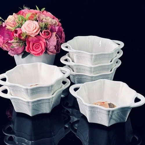 Набор из 6 круглых салатников 15см 142-036 Фарфор