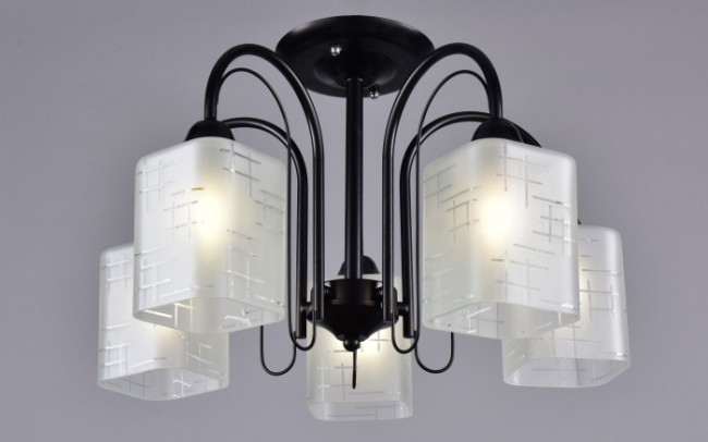 Светильник "Шторм" РС21887 BK+CR/5C