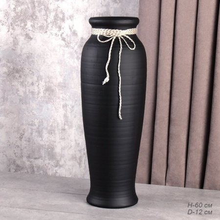Ваза 60 см со шнурком / A24003B / черная 611674