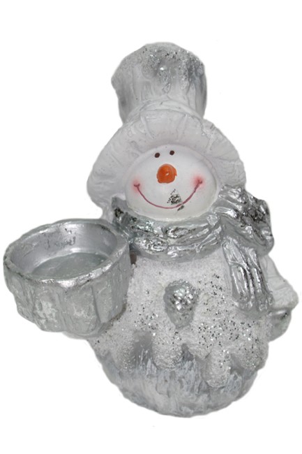 Снеговичок с подсвечником НФ016 Н-13см,L-13см