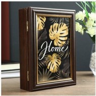 Ключница "Home черный-золото" венге 15х21 см 4920858