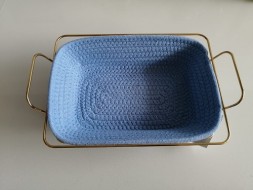 Хлебница на подставке прямоуг. голубой, бежевый 74-110-1