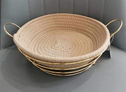 Хлебница на подставке прямоуг. голубой, бежевый 74-110-1