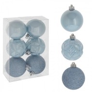 Украшение новогоднее Шар "Голубая сказка" 722909 набор из 6 шт, D6 см
