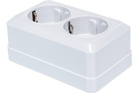 Розетка Олимп 2-м, белая О0128