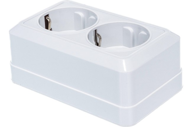 Розетка Олимп 2-м, белая О0128