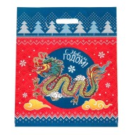 Пакет "Китайский дракон", полиэтиленовый с вырубной ручкой, 47х40 см, 45 мкм 9824548