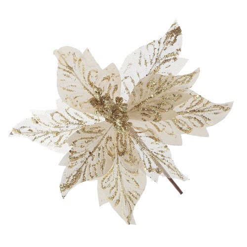 Цветок искусственный "Пуансеттия", L25 W25 H27 см 812265