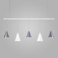 Подвесной светильник ЕВРОСВЕТ 50088/5 белый/серебро