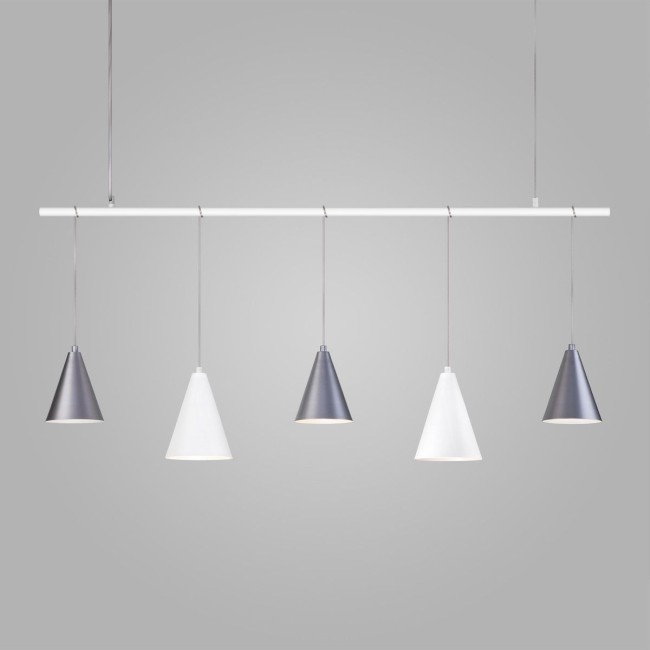 Подвесной светильник ЕВРОСВЕТ 50088/5 белый/серебро