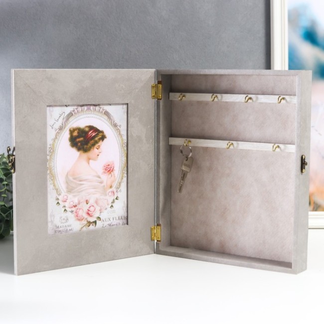 Ключница с картинкой внутри Асфальт 31х26,5х5 см 7656341