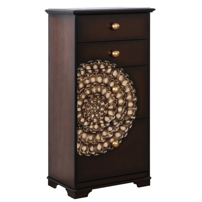 Тумба для обуви "Heri" - 4 (с 4-мя ящиками) (каштан) (артикул 11557)