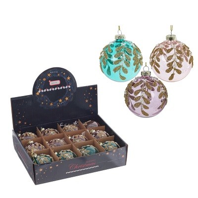 Украшение новогоднее "Шар" Набор из 12шт D 8 см, L34 W25 H9 см 809568 Украшение новогоднее "Шар" Набор из 12шт D 8 см, L34 W25 H9 см 809568