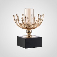 Подсвечник малый AX0207-S Золотистый Интерьерный Металлический H 21 x D (низ) 10х10 D